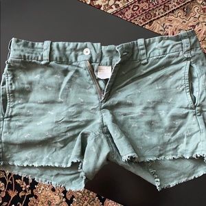 Anthropologie G1 Goods Green Shorts